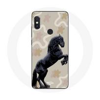 Coque pour Xiaomi Redmi Note 5 AI Dual Camera Frison Noir Race de cheval juoda