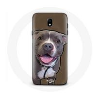 Coque pour samsung galaxy S4 Chien Pitbull Blanc gris