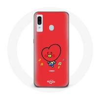 Coque pour Samsung Galaxy A20e BTS Bangtan Garçons BT21 TATA V Fond Rouge