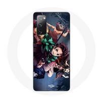 Coque pour Samsung Galaxy S20 FE Tanjiro Nezuko et Inosuke Slayer Kimetsu no Yaiba Manga juoda