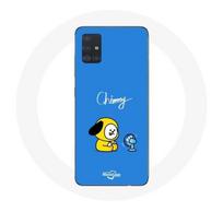 Coque pour Samsung Galaxy A51 Bangtan BTS BT21 Chimmy Jimin Fond Bleu