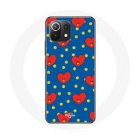 Coque pour Xiaomi Mi 11 Lite BTS Bangtan Garçons BT21 TATA de V Fond Bleu