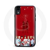 Coque pour Iphone XS BTS Bangtan Garçons Fond Rouge Cadeau de Noël 2023