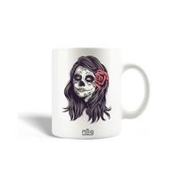 Mug en Céramique Tête de mort du Fille du mexique