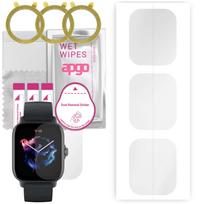 3x apgo Hidrogelio ekrano apsauga Amazfit GTS 3, Hidrogelio plėvelė, su pozicionavimo sluoksniu, lengvas montavimas