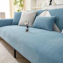 Modern braided Herringbone Pattern Sofa Cushion Four Seasons Universal Anti Slip and Dust Cover Cloth Chenille Sofa Cover 70x70cm gray