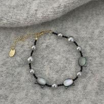 Celebrity's Same Black Cat Pearl Necklace, Female Instagram, Now Designed As A Light Luxury High End Bracelet, Collar Chain, Neck Chain 15.5cm gray