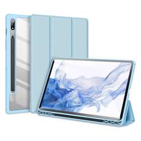 „Samsung Galaxy Tab S9 S8 S7 Plus FE“ planšetinio kompiuterio dėklas su rašiklio lizdo laikikliu Odinis skaidrus apsauginis dangtelis, skirtas „Tab S9 Ultra“ For Tab S7 mėlyna