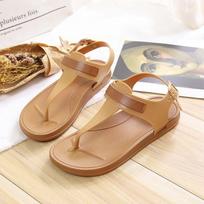 Summer Women Flat Sandals Flip Flops Comfortable Slip on Soft Slippers Casual Beach Shoes 35 juoda