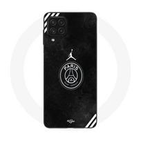 Coque - Maniacase - Samsung Galaxy A22 4G - Noir - PSG Jordan Logo - Souple juoda
