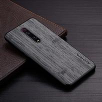 Dėklas Xiaomi Mi 9T Pro Redmi K20 Pro funda bambuko medžio rašto Odinis viršelis Prabangus coque skirtas xiaomi mi 9t pro dėklui Viršelis Mi 9T/K20 Pro tamsiai pilka spalva