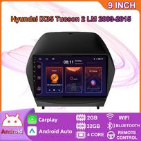 9 colių Android automobilio radijas Carplay, skirtas Hyundai IX35 Tucson 2 LM 2009-2015 automobilių multimedijos vaizdo grotuvas GPS navigacija WIFI 4+64GB 2+32GB black