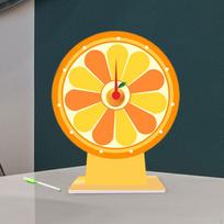 Prize Wheel Game Rotator Reusable Editable Turntable Tabletop for Tradeshow Learning 30cmx37cm orange
