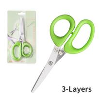 Muti-Layers Kitchen Scissors Stainless Steel Vegetable Cutter Scallion Herb Laver Spices cooking Tool Cut Kitchen Accessories 3-Layers