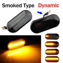 Dinaminiai šoniniai gabaritiniai žibintai Šoniniai signaliniai žibintai Seat Leon Ibiza 6l Ford Focus Mk2 Vw Golf 3 4 Lupo Passat Polo 6n 9n Bora gray