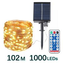 Saulės šviesos stygos varinės vielos Pasakų lemputės Saulės lauko girliandos lempos kiemo kempingo terasos vakarėlio dekoravimui 12M 100LED šilta balta spalva