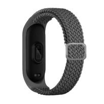 Laikrodžio juostos elastinė reguliuojama nailoninė 14 mm apyrankės apyrankė, skirta Xiaomi Mi Band 3/4/5/6/NFC black