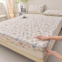 Sustorintas čiužinio užvalkalas namams funda de colchón 100% medvilnė su guma paklodė karališko dydžio gėlių lovos užtiesalai 150x200(jokio pagalvės užvalkalo) 100x200x35cm 1pc