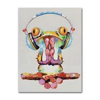 Cute Frog Graffiti Art Canvas Painting Abstract Animals Posters And Prints on Canvas Wall Art Picture For Home Living Room Decor 21x30cm No Framed