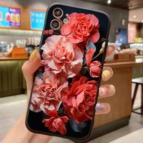 Flower Silicone Phone Case For Samsung Galaxy A54 A34 A24 A14 A04S A04E A73 A53 A33 A23 A13 A52 A52S A72 A22 A22S A32 5G Cover For Samsung A22 5G red