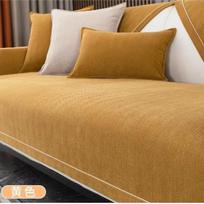 Chenille L-shaped Sofa Cushion Pillowcase Anti Slip Wear-resistant Solid Color Settee Towel Universal for All Seasons Sofa Cover 70x70cm 1pcs gray