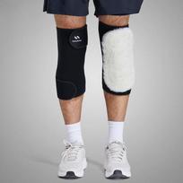 Plush Wool Cycling Knee Pads, Old Cold-legged Men's Cold-proof Leg Protection, Motorcycle Protective Gear, Cycling Warm Wool Knee Pads m black