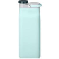Silikoninis puodelis vandeniui, garbanotas pieno buteliukas, maistui, gražus, kūrybingas, nešiojamas, kelioninis, minimalizmas, vandens butelis 400ml white