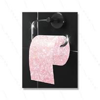 Baro mergina gerianti vonios kambarys Moderni seksuali moteris drobė Spausdinti paveikslėlį Plakatas mada Juodai baltas ritininis tualetinio popieriaus tapybos dekoras 21x30cm No Framed gray