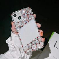 Metallic Finger Ring Holder Case For iphone 15 14 13 12 11 Pro Max Glitter Diamond Cover For Samsung S24 S23 S22 Ultra S20 A34 A14 A34 A54 A55 A33 A53 For iPhone 15 raudona
