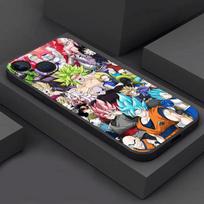 Anime Phone Case for Apple iPhone 12 Mini 13 Pro Max Cases 8 6s XS X 14 Plus 7 XR SE 11 Black Soft TPU Cover Dragon Son G-Gokus iPhone 5 5s SE pink