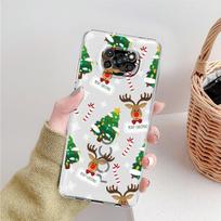 Clear Case For Xiaomi Mi Poco X3 NFC M3 Pro F3 F1 11 Lite 12 Redmi Note 10 9S 8 7 9 Soft Phone Cover Snow Merry Christmas Xiaomi Poco X3 NFC gray
