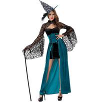 Helovinas Moterų ilgas raganos kostiumas Žaidimas Anime Cosplay Drabužiai Moteriška mada one size black