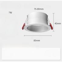 LED įleidžiamas šviestuvas COB įleidžiamas šviestuvas įleidžiamas LED lubų šviestuvas 5W 7W 12W Ip65 LED prožektorius Vonios balkono tualeto vandeniui atsparus apšvietimas 7W&Cold White