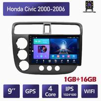 2 Din automobilio radijo jutiklinis ekranas GPS navigacijos daugialypės terpės grotuvas skirtas Honda Civic 2000-2006 Android Auto Autoradio BT Be DVD 1+16GB