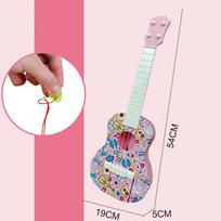 Nauja mini gitara 4 styginiai klasikinė ukulele gitara žaislas Muzikos instrumentai vaikams pradedantiesiems Ankstyvojo ugdymo žaislai vaikams Dovana white