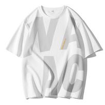 Men's Letter Personalized Printed Short Sleeved T-shirt for Men's Summer New Loose and Quick Drying Half Sleeved T-shirt XXXXXL balta