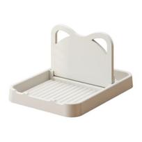 Pot Lid Rack Foldable Easy to Clean Drain High-Temperature Resistant Multifunctional Wall Mounted Spoon šilta balta spalva