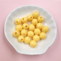20pcs 10mm Candy color Disco Ball Acrylic Round Beads Materials For Jewelry Making Jewelry Beaded Accessory geltona