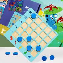 Kids Counting Game Montessori Math Toy Wooden Number Sense Dinosaur Count Numbers Matching Game Logic Early Educational Toy Gift blue