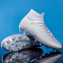 Football Boots Solid Color   Long Nail Band-high Elastic Socks Training Artificial Grassland Outdoor Sports Training Football Shoes 35 sidabras