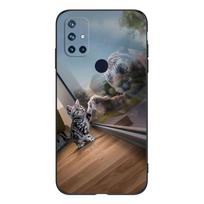 Dėklas OnePlus Nord N100 N10 5G Dėklas One Plus Nord N10 5G N100 4G bamperis juodas tpu dėklas liūtas vilkas tigras drakonas OnePlus Nord N10 5G gray