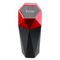 Automobilio salono mini šiukšliadėžė, šiukšlių dėžė, atliekų konteineris, laikymo dėklas, kibiras su stumdomu dangčiu, priedai, universalus, karavanui, RV, sunkvežimiui, bekelei, 4x4 raudona