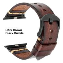 Leather Strap For Apple Watch Band 44mm 45mm 41mm 40mm 42mm 38mm Accessorie Wristband Correa Bracelet IWatch Series 3 4 5 6 SE 7 For Apple Watch 44mm black