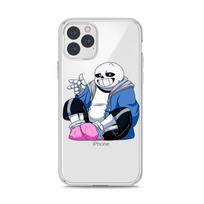 Undertale Sans Anime Silikoninis dėklas Apple iPhone 13 12 Mini 11 Pro XS MAX XR X 8 7 6 6S 5 Plus SE telefonui iPhone 13 white