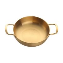 1Pc Stainless Steel Hot Pot Double Ear Soup Cooker Mini Seafood Ramen Cooking Tool Home Cookware S auksas
