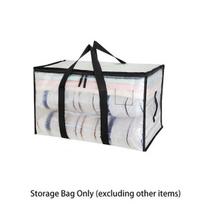 1PC Heavy Duty Clear Moving Bags, Large Capacity Clothing Storage Bags with Double Zipper, Transparent Packing Bag for Moving Essential
