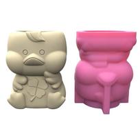 Little Duck Succulent Flower  Silicone Mold Concrete Candlestick Resin Mould  Succulent Planter Craft Casting Tool pink