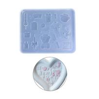 Bear Doctor Accessories Dropper Mold Cute Ornaments Moulds Silicone Material  Clay Moulds for Hand-Making Crafts gray