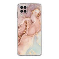 Skaidrus marmurinis telefono dėklas Samsung Galaxy A51 A71 A21S A12 A11 A31 A41 A01 A03S A22 A13 A33 A73 A53 A52 A32 5G A23 minkštas dėklas Samsung A03 beige