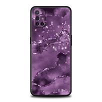 Phone Case For OnePlus 10 9 Pro 9T 9R 9RT 8T 8 7 6T 7T Nord 2 CE 5G N200 N10 N100 Soft Cover Rainbow Glitter Agate Marble Art OnePlus 8 Pro blue